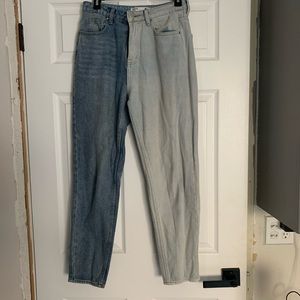 two toned mom denim jeans